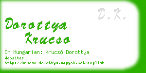 dorottya krucso business card