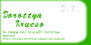 dorottya krucso business card